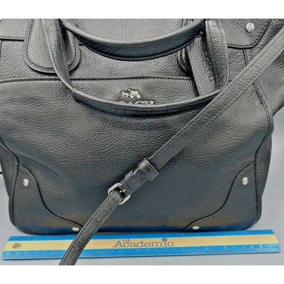 Vintage Coach Black Leather Shoulder bag F34040 2 - Picture 5 of 10